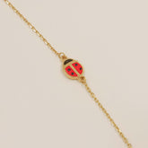 Lucky Ladybug Bracelet 1.2 Grams, 18KT Gold